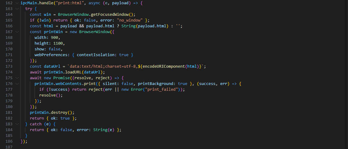 OfficeFlow Pro Code Screenshot